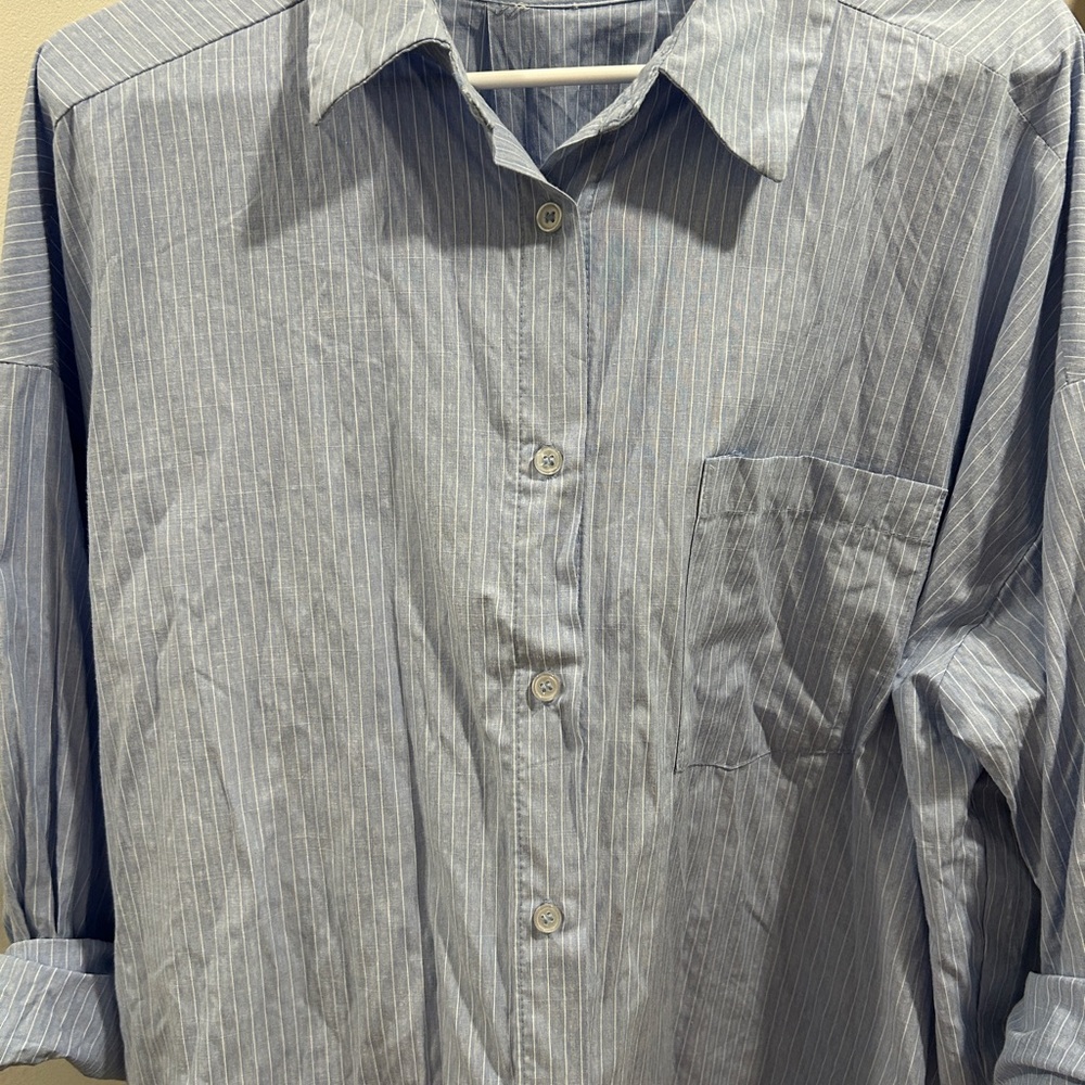 Women’s Blue Striped Shirt